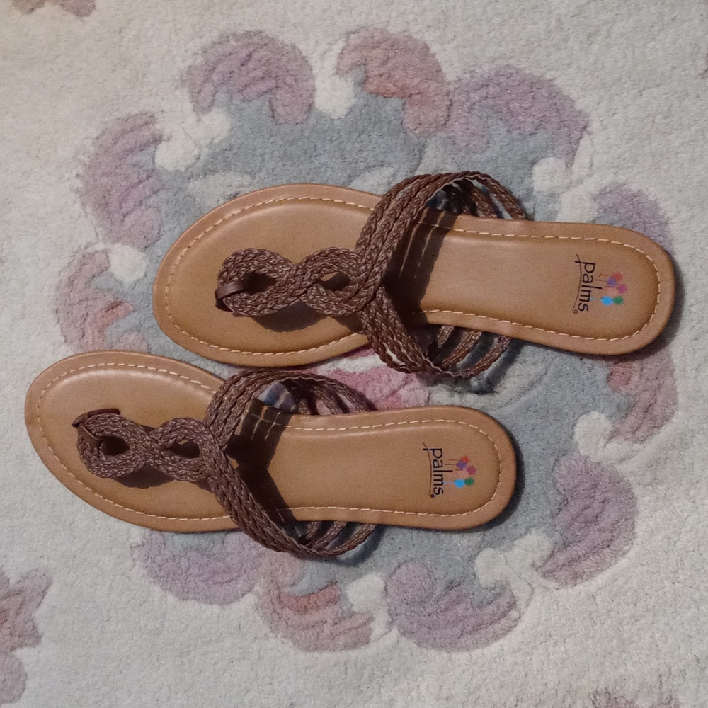 Palms Sandals Thong Braided Loop Strap Size 11